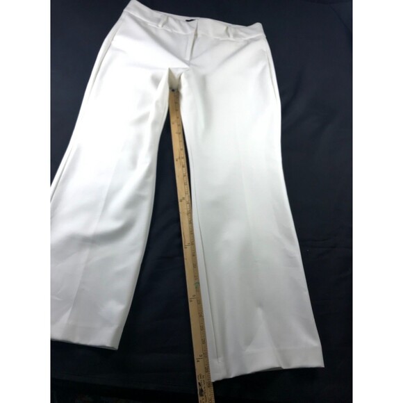 Talbots Petites White Curvy Trouser Wide Leg Flare Dress Pants Size 14 Petite - Picture 3 of 15